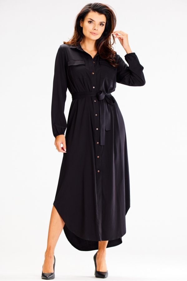 Black Daydress in Day Dresses with Spandex and Viscose