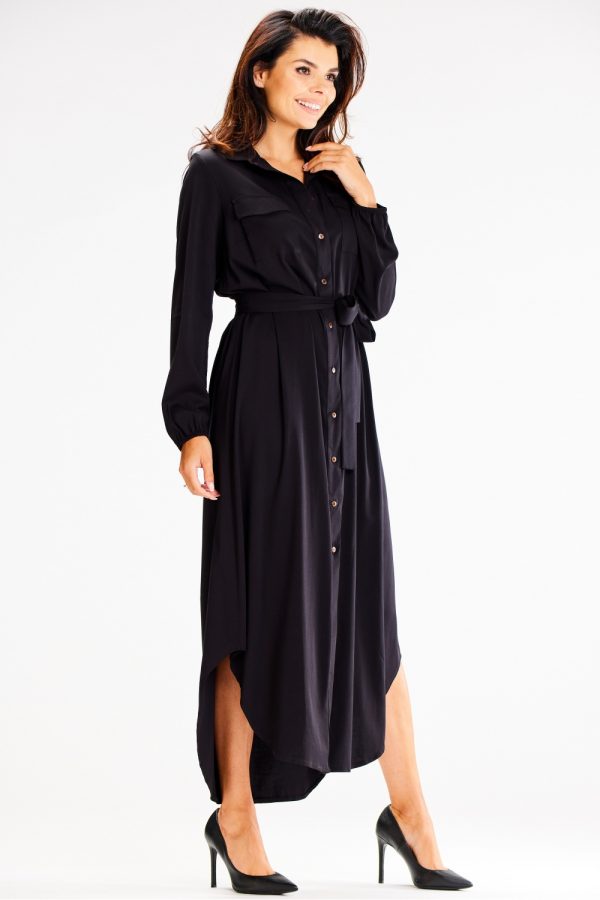 Black Daydress in Day Dresses with Spandex and Viscose