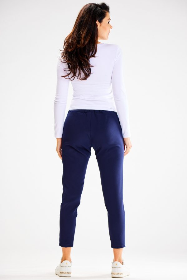 Navy Blue Tracksuit Trousers in Pants, Trousers, Shorts with Spandex and Polyester