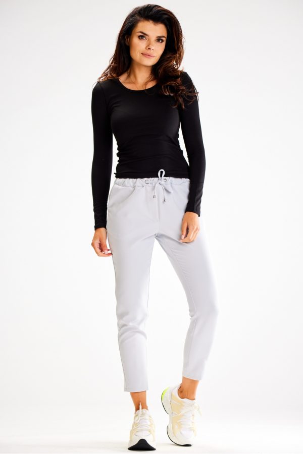 Grey Tracksuit Trousers in Pants, Trousers, Shorts with Spandex and Polyester