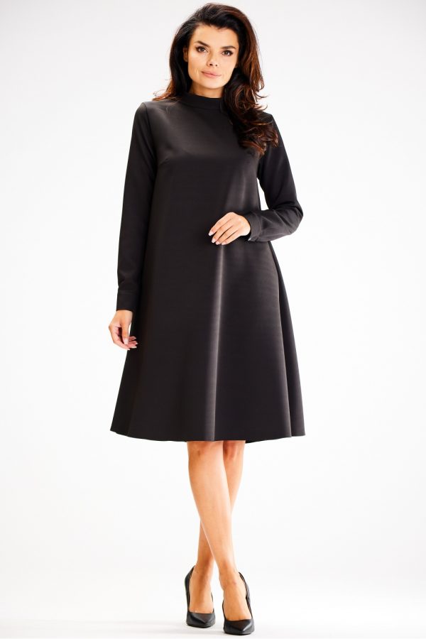 Black Daydress in Day Dresses with Spandex and Polyester