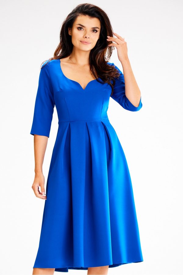 Blue Daydress in Day Dresses with Spandex and Polyester