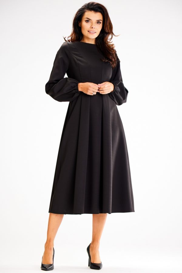 Black Daydress in Day Dresses with Spandex and Polyester
