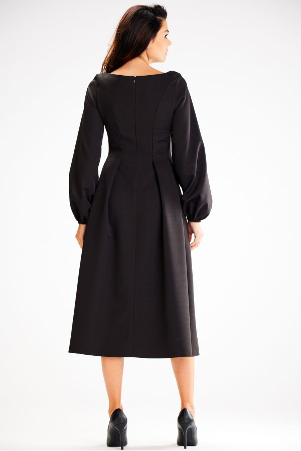 Black Daydress in Day Dresses with Spandex and Polyester