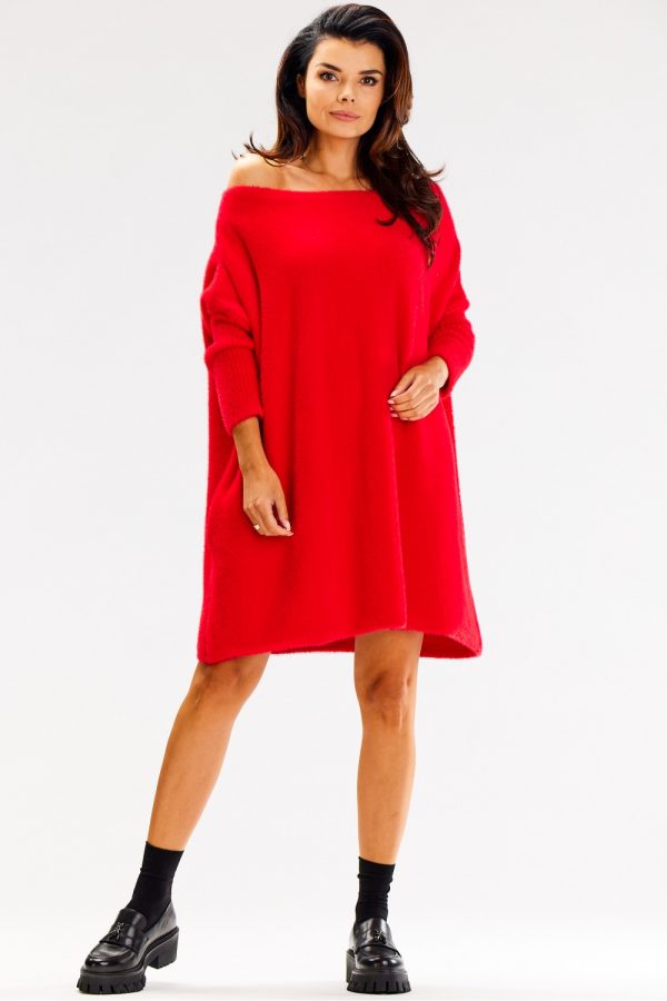 Red Long Jumper in Sweaters, Pullovers, Jumpers, Turtlenecks, Boleros, Shrugs with Nylon