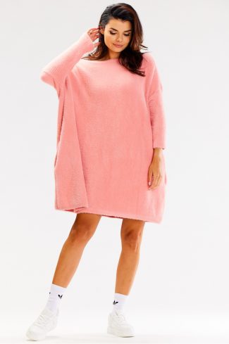 Pink Long Jumper in Sweaters, Pullovers, Jumpers, Turtlenecks, Boleros, Shrugs with Nylon