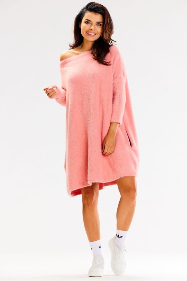 Pink Long Jumper in Sweaters, Pullovers, Jumpers, Turtlenecks, Boleros, Shrugs with Nylon