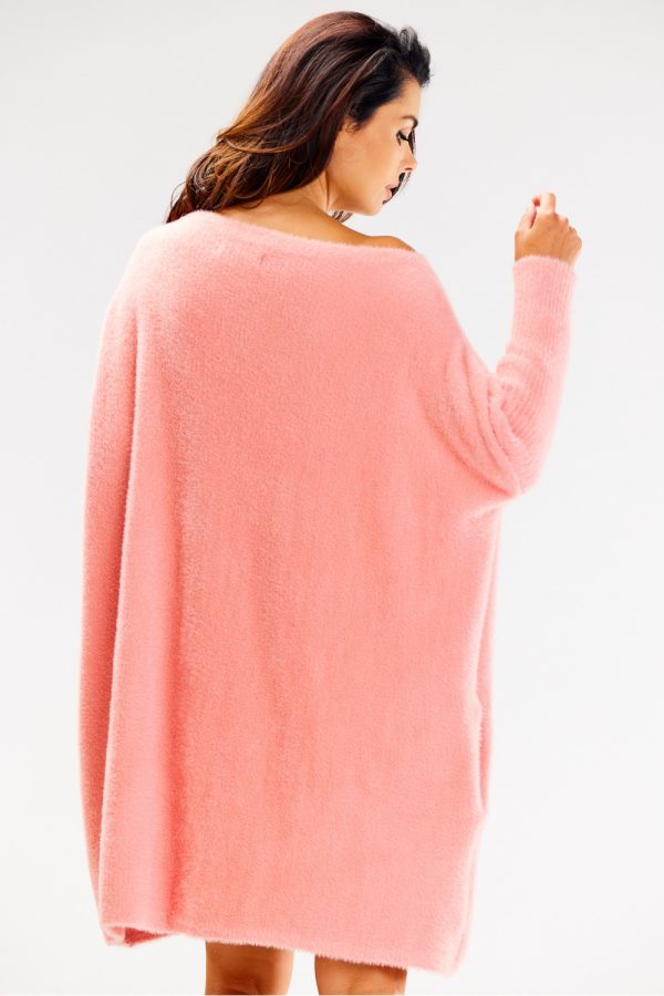 Pink Long Jumper in Sweaters, Pullovers, Jumpers, Turtlenecks, Boleros, Shrugs with Nylon