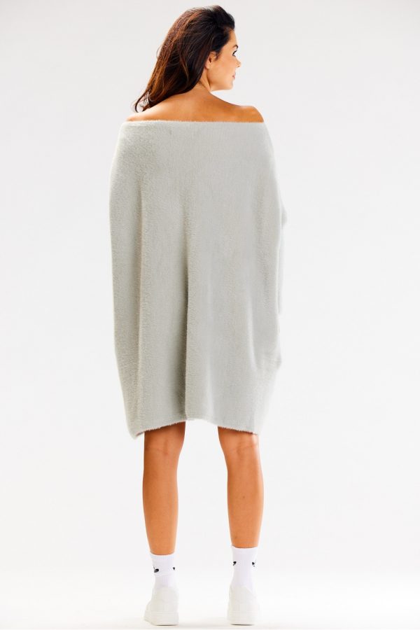 Grey Long Jumper in Sweaters, Pullovers, Jumpers, Turtlenecks, Boleros, Shrugs with Nylon