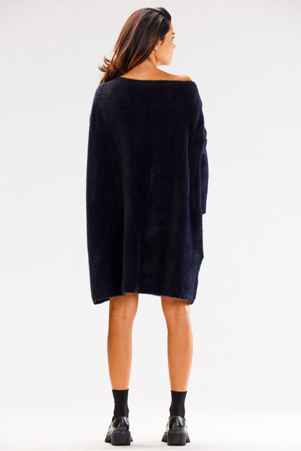 Black Long Jumper in Sweaters, Pullovers, Jumpers, Turtlenecks, Boleros, Shrugs with Nylon