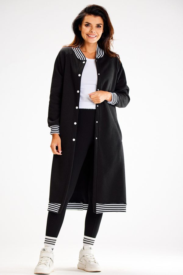 Black Sweatshirt in Sweatshirts For Women with Cotton and Spandex