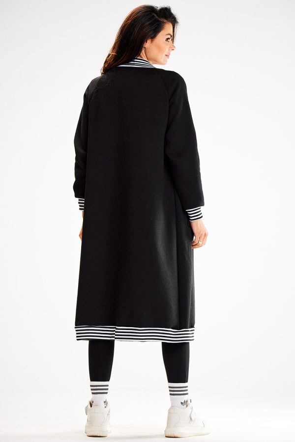 Black Sweatshirt in Sweatshirts For Women with Cotton and Spandex
