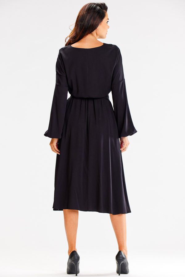 Black Daydress in Day Dresses with Spandex and Viscose