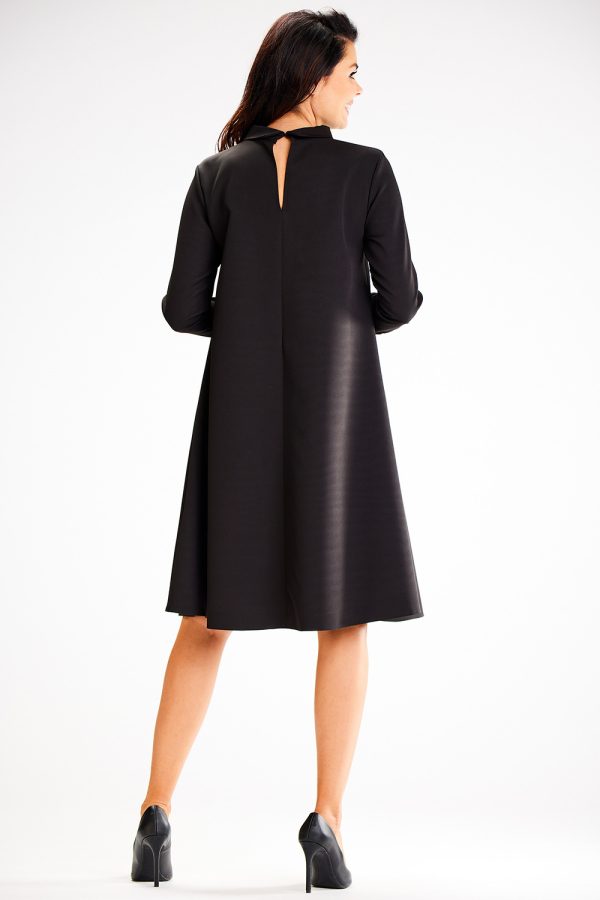 Black Daydress in Day Dresses with Spandex and Polyester