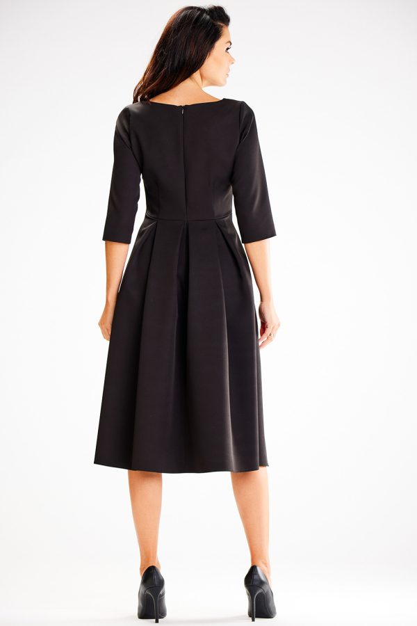 Black Daydress in Day Dresses with Spandex and Polyester
