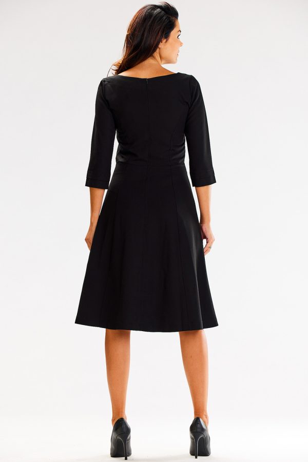 Black Daydress in Day Dresses with Spandex and Polyester