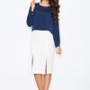 Beige Skirt in Skirts with Polyester and Viscose