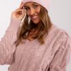 Pink Cap in Caps & Hats For Women with Acrylic and Wool