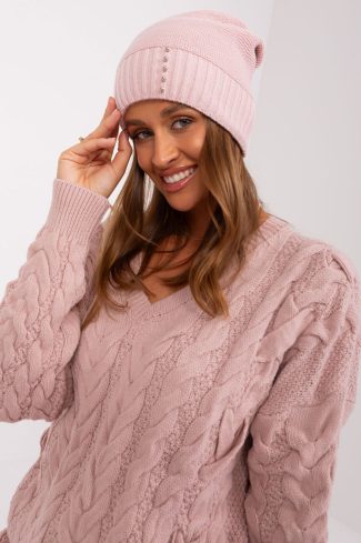 Pink Cap in Caps & Hats For Women with Acrylic and Wool