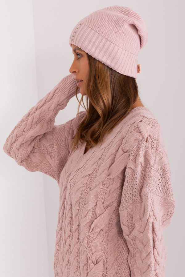 Pink Cap in Caps & Hats For Women with Acrylic and Wool