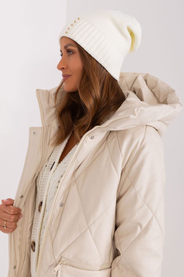 Beige Cap in Caps & Hats For Women with Acrylic and Wool