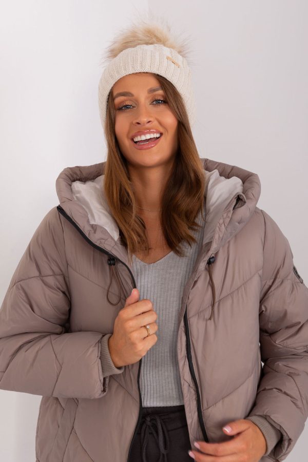 Beige Cap in Caps & Hats For Women with Acrylic and Wool
