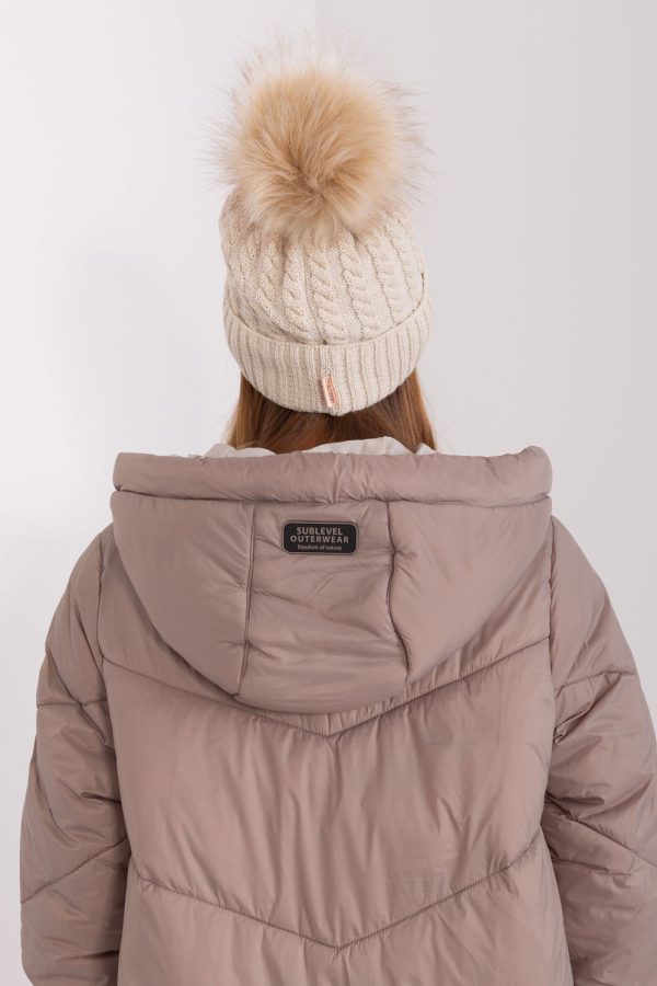 Beige Cap in Caps & Hats For Women with Acrylic and Wool