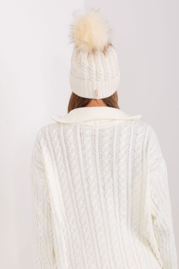 Beige Cap in Caps & Hats For Women with Acrylic and Wool
