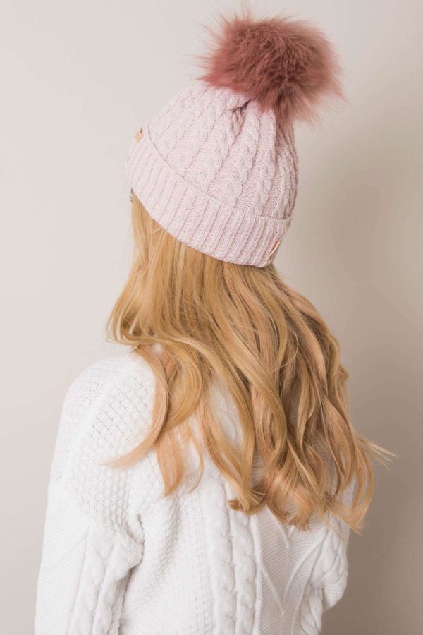 Pink Cap in Caps & Hats For Women with Acrylic and Wool
