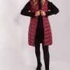 Red Gilet in Women`s Coats, Jackets with Polyester