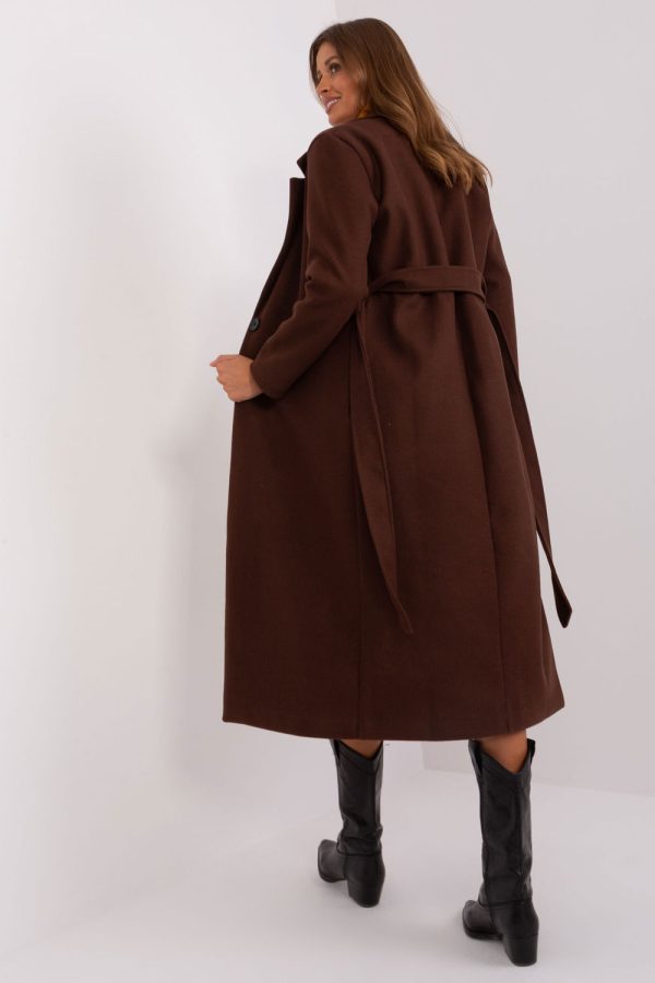 Brown Coat in Women`s Coats, Jackets with Polyester