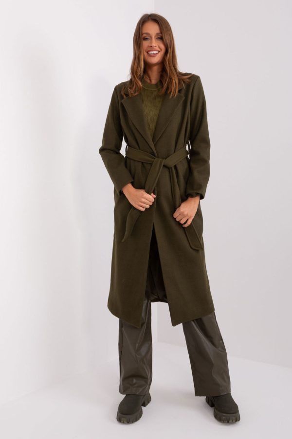 Green Coat in Women`s Coats, Jackets with Polyester
