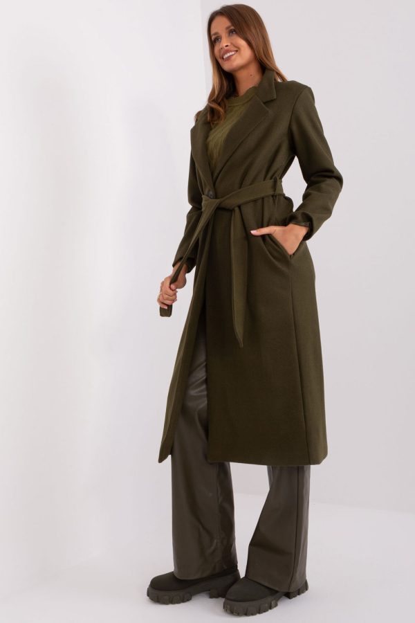 Green Coat in Women`s Coats, Jackets with Polyester