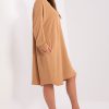Brown Daydress in Day Dresses with Spandex and Polyester