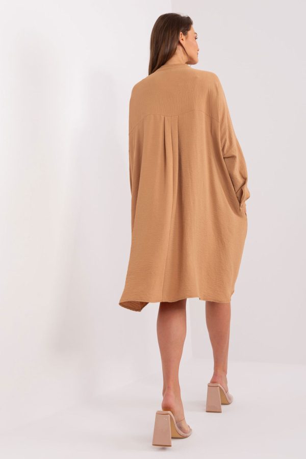 Brown Daydress in Day Dresses with Spandex and Polyester