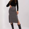Black Skirt in Skirts with Cotton and Spandex