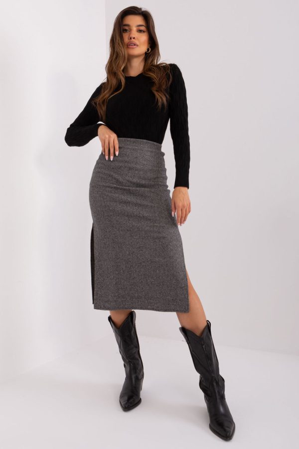 Black Skirt in Skirts with Cotton and Spandex