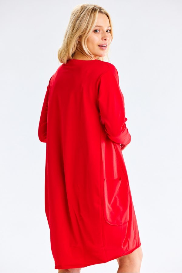 Red Daydress in Day Dresses with Cotton, Spandex and Polyester