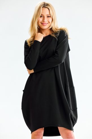 Black Daydress in Day Dresses with Cotton, Spandex and Polyester