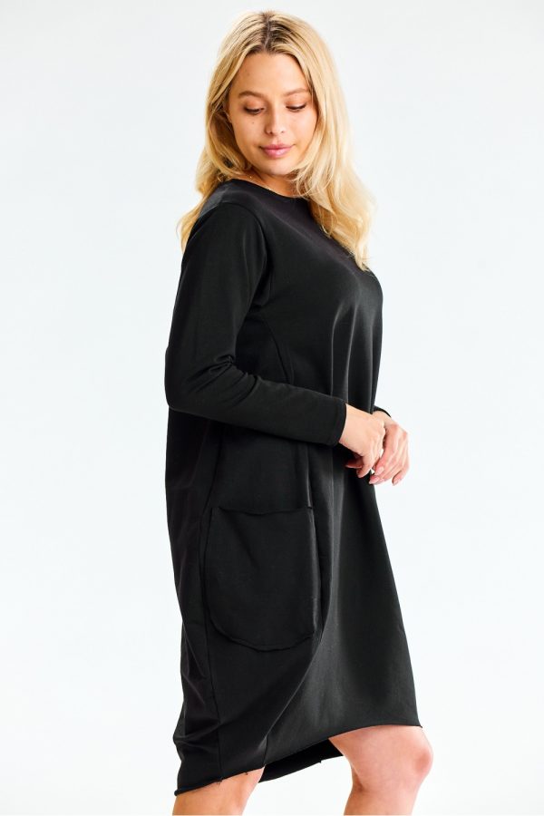 Black Daydress in Day Dresses with Cotton, Spandex and Polyester