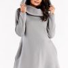 Grey Daydress in Day Dresses with Cotton and Spandex