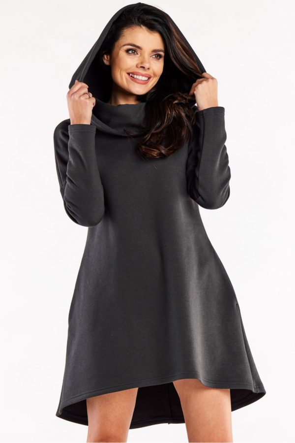 Grey Daydress in Day Dresses with Cotton and Spandex