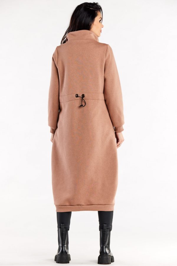 Beige Sweatshirt in Sweatshirts For Women with Cotton and Spandex
