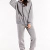 Grey Tracksuit Trousers in Women`s Tracksuit Bottoms, Sports Pants with Cotton and Spandex