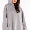1002728.jpg Grey Sweatshirt in Sweatshirts For Women with Cotton and Spandex