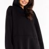 Black Sweatshirt in Sweatshirts For Women with Cotton and Spandex
