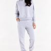 Grey Tracksuit Trousers in Women`s Tracksuit Bottoms, Sports Pants with Cotton and Spandex