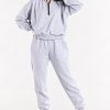 Grey Tracksuit Trousers in Women`s Tracksuit Bottoms, Sports Pants with Cotton and Spandex