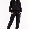 Black Tracksuit Trousers in Women`s Tracksuit Bottoms, Sports Pants with Cotton and Spandex