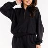 Black Sweatshirt in Sweatshirts For Women with Cotton and Spandex